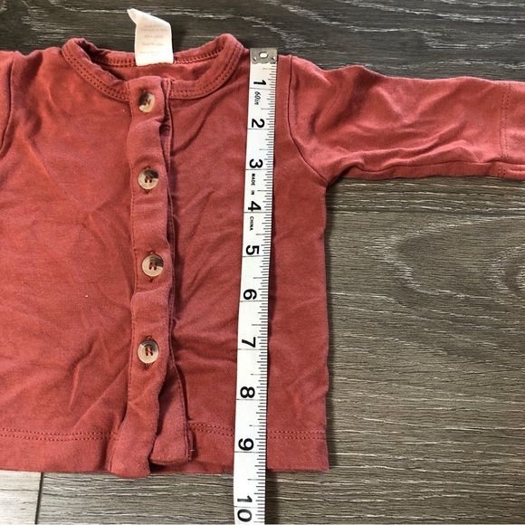 Kate Quinn Baby Bamboo Collection Unisex Kids Orange Long Sleeve Size 0-3 Months - Picture 5 of 9